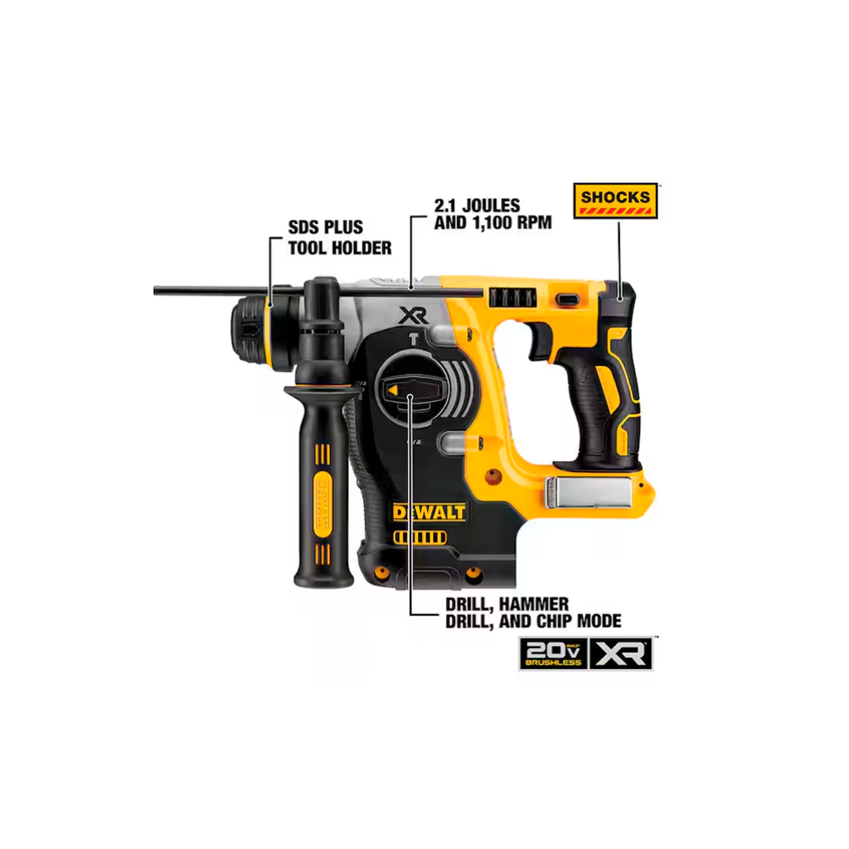 Rotomartillo Rotativo 2.1J Dewalt DCH273