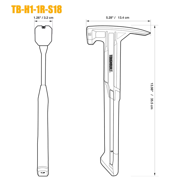 Martillo Para Clavos 18 OZ TB-H1-1R-S18