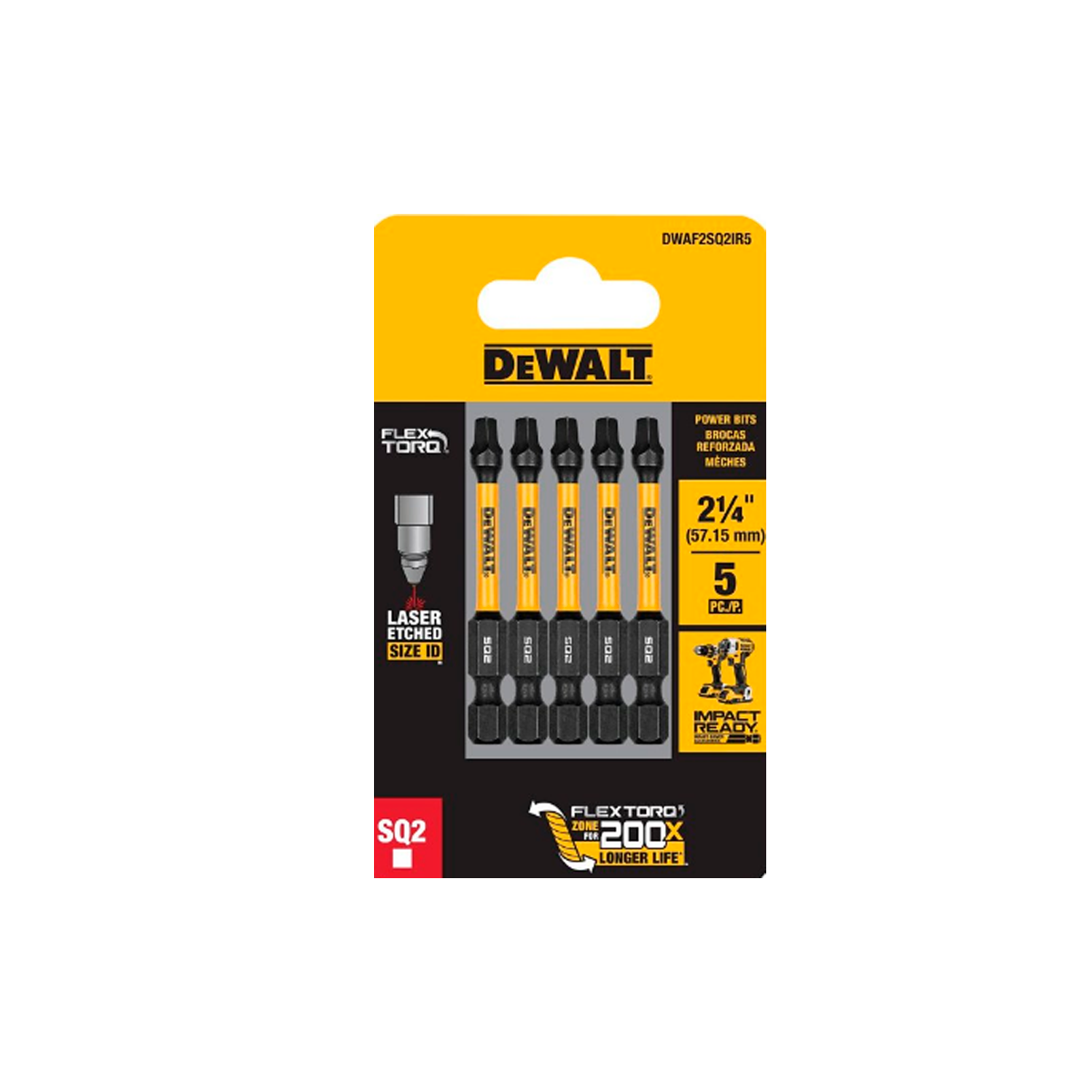 Puntas Dewalt FlexTorq DWA2SQ2IR5