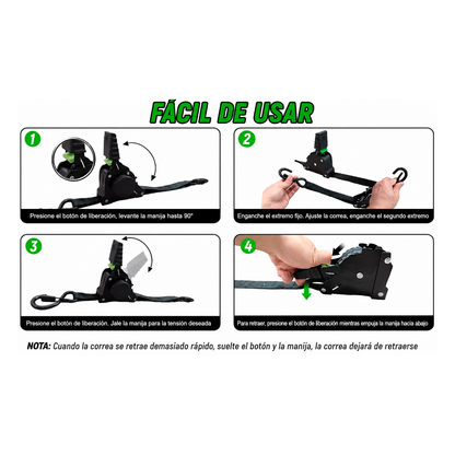 Correas Towmax X4 Automáticas 680kg