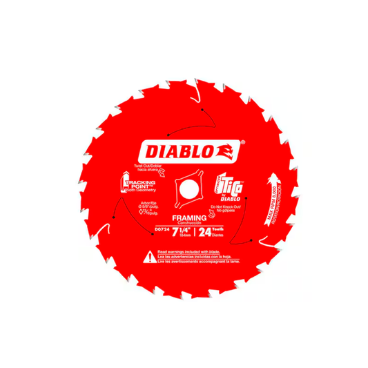 Disco Diablo 7-1/4 24T Madera D0724R