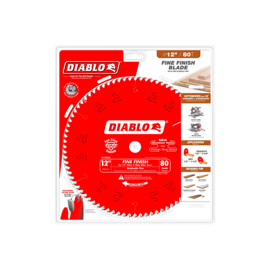 Disco Diablo 12´´ 80T D1280X  dientes para madera