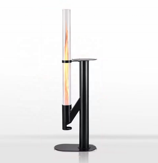 Estufa de Pellets Exterior – Chimenea De Patio Con Tubo De Vidrio