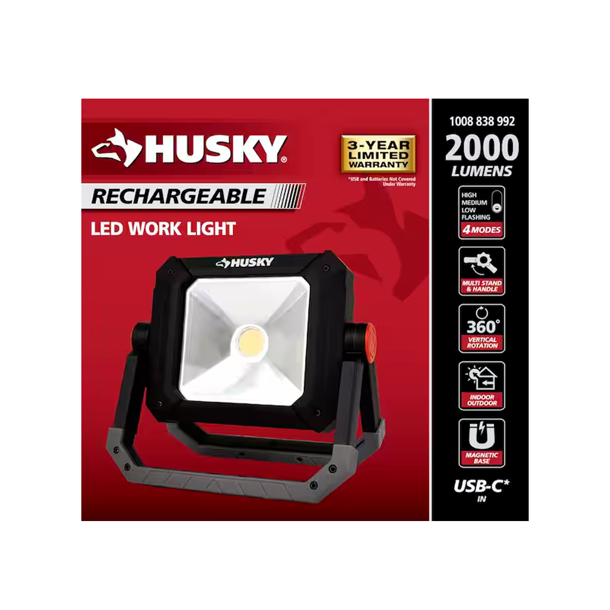 Luz Husky 2000 Lumens Recargable