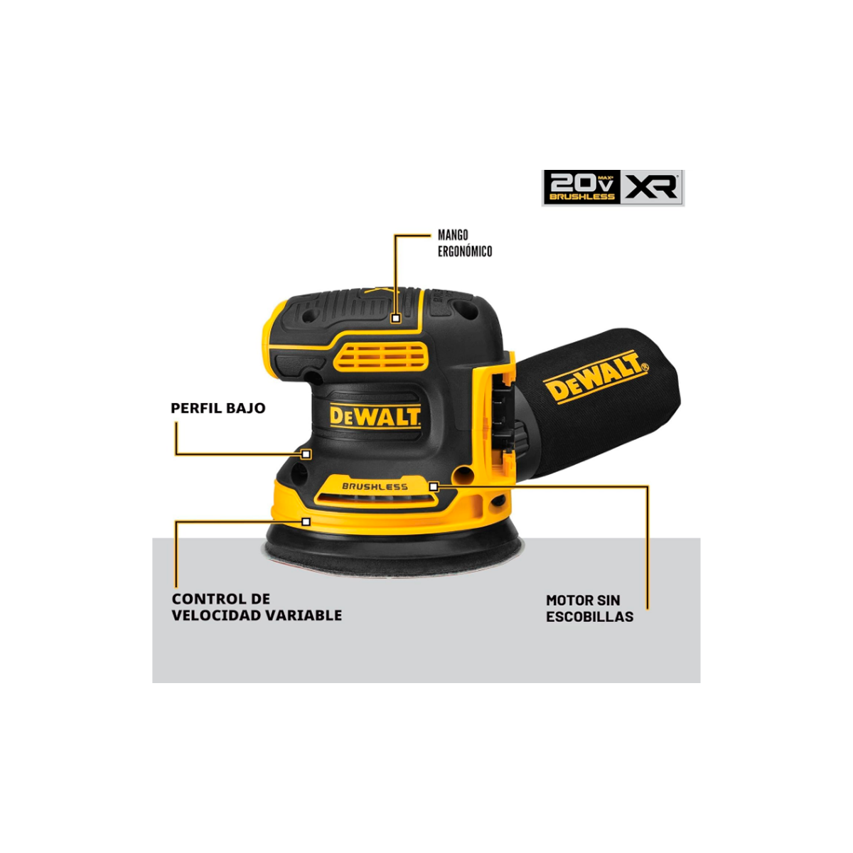 Lijadora Orbital Dewalt DCW210